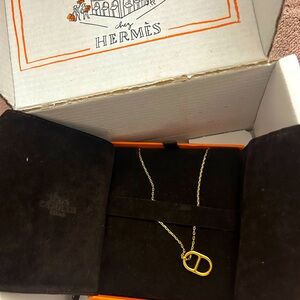 COPY - Hermes O'Maillon pendant Gold Necklace